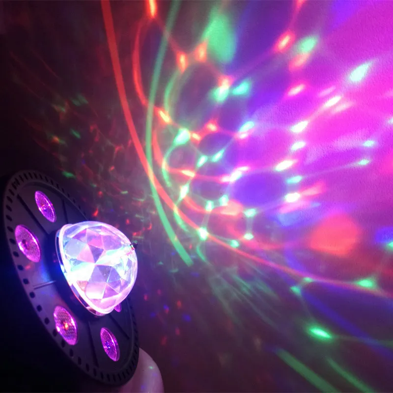 Led RGB мини сценический свет AC 85 265V Магическая хрустальная лампа шар 9W лазерный 220V