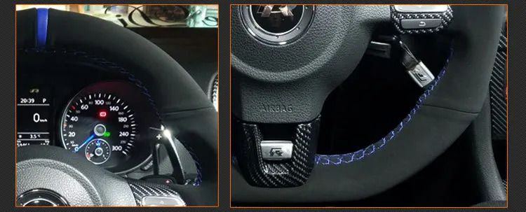 Натуральная замша чехол рулевого колеса автомобиля для VW Golf R маховик крышка GTI