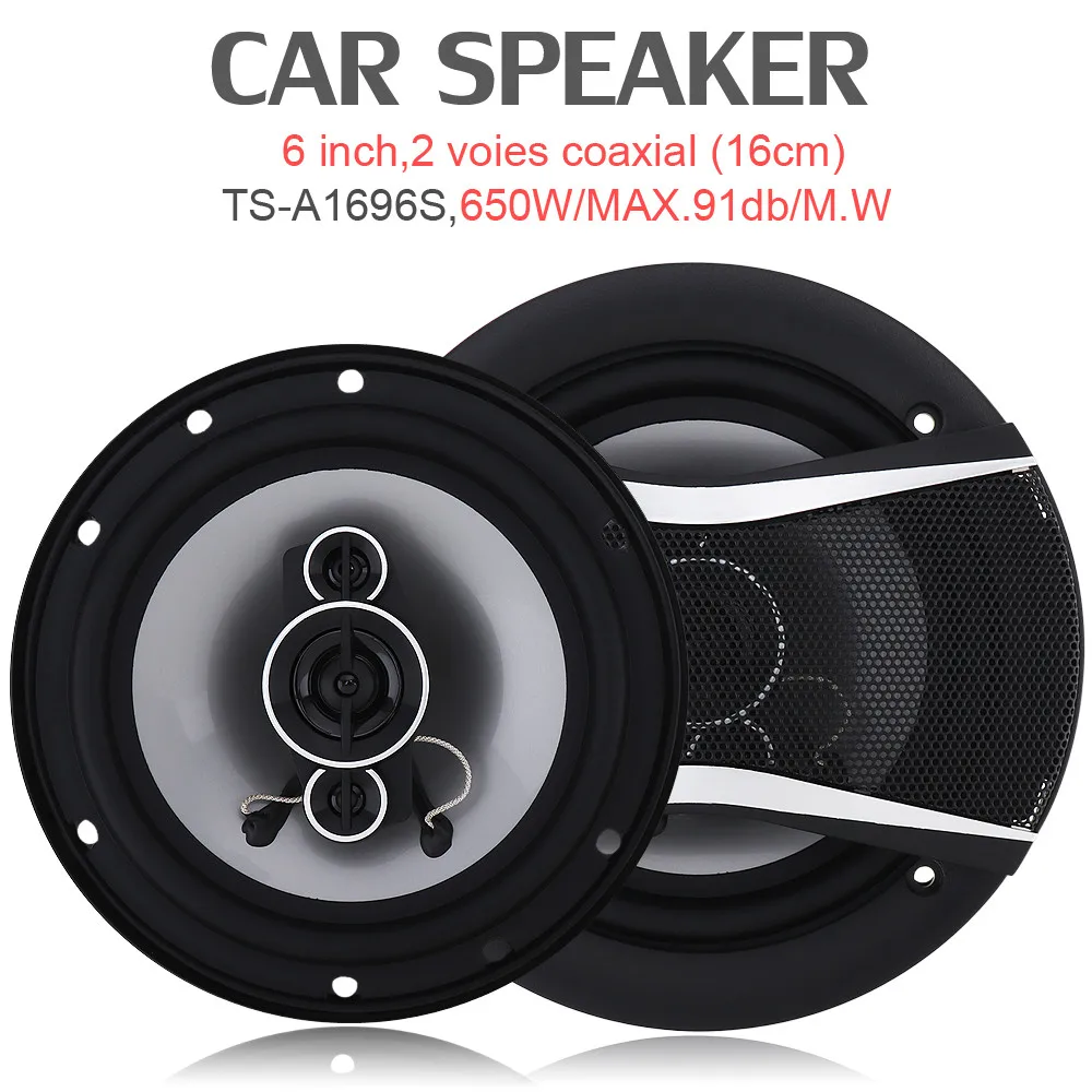 

2pcs TS-A1696S 6 Inch 650W Car HiFi Coaxial Speaker Vehicle Door Auto Audio Music Stereo Full Range Frequency Loudspeaker