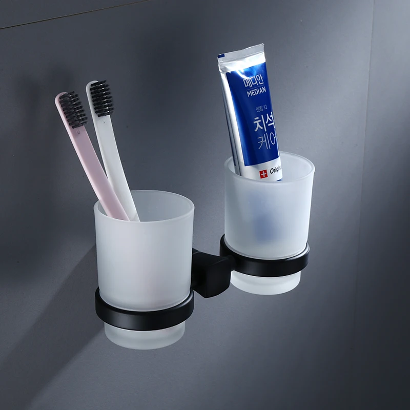 Spray Paint Cup Tumbler Holders Black Grind Glass Cups Toothbrush Tooth