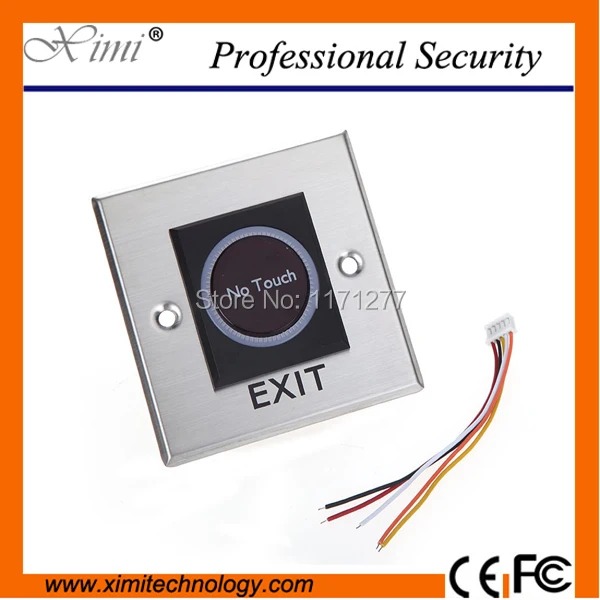 

Stainless steel infrared sensor for access control system exit button exit swich