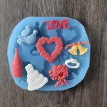 Николь F0533 силиконовая форма «любовь» помадка торт украшения инструменты День святого Валентина Тема плесень