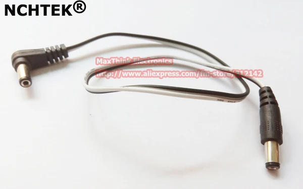 

NCHTEK DC 5.5x2.1mm Jack Male To 5.5x2.1mm DC Power Plug Male Right Angle Cable , 30cm , 100pcs Free shipping