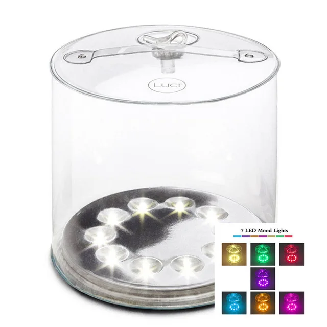 Chiclits LED Solar Light Portable Round-shaped Waterproof Emergency Tent Light Inflatable Three-mode For Camping Folding Lights (14)