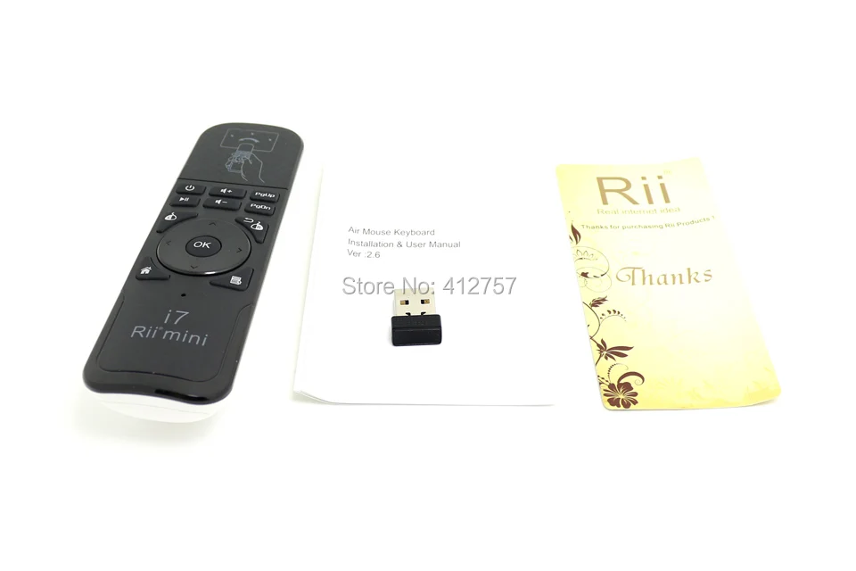 [ DHL] Rii i7 2,4G Беспроводная ультра тонкая воздушная мышь для Android tv Box/PC/проектор/Smart tv Высокое качество-30 шт