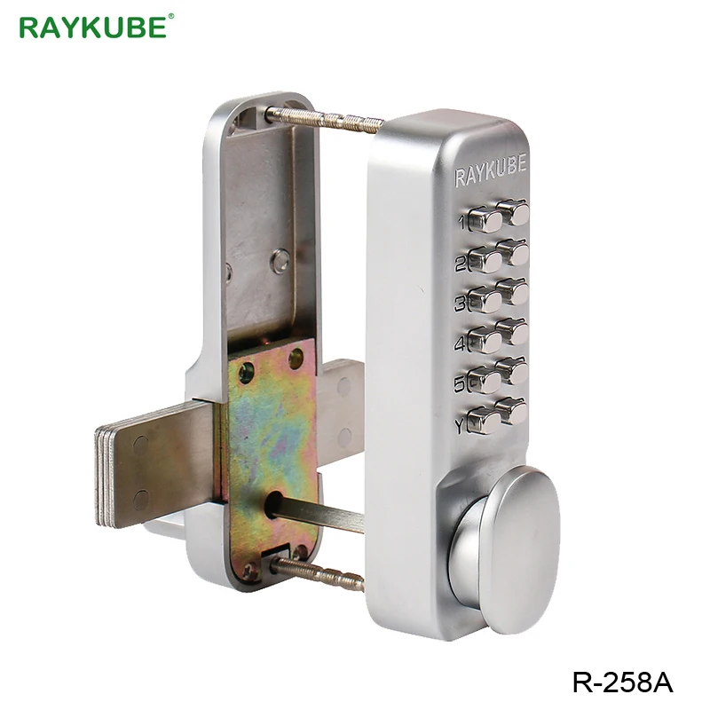 RAYKUBE механический цифровой дверной замок с паролем для любой погоды Водонепроницаемый дверной замок из цинкового сплава R-258A
