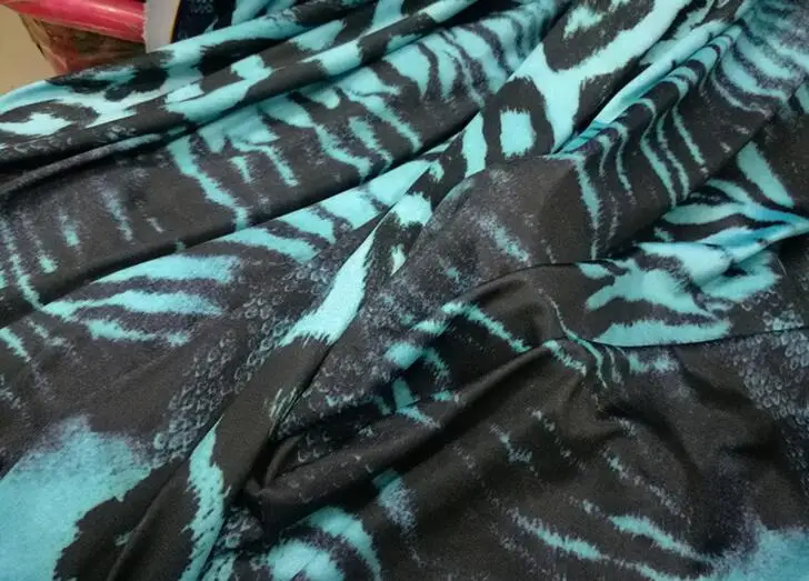 Хорошая 4 боковых эластичный купальник ткань хлопок/спандекс трикотажная ткань с рисунком леопарда и зебры печати мягкая ткань DIY Швейные колгот