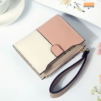 

PU Leather Protector Cards Money Coin Holder Wallet Purse Women Zipper Short Wallet AB@W3