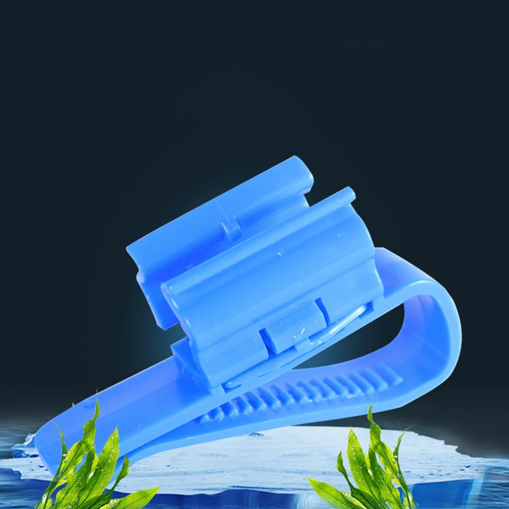2 шт. многофункциональный держатель для аквариумных водопроводных труб с фиксированным зажимом для аквариума, зажим для шланга, синий