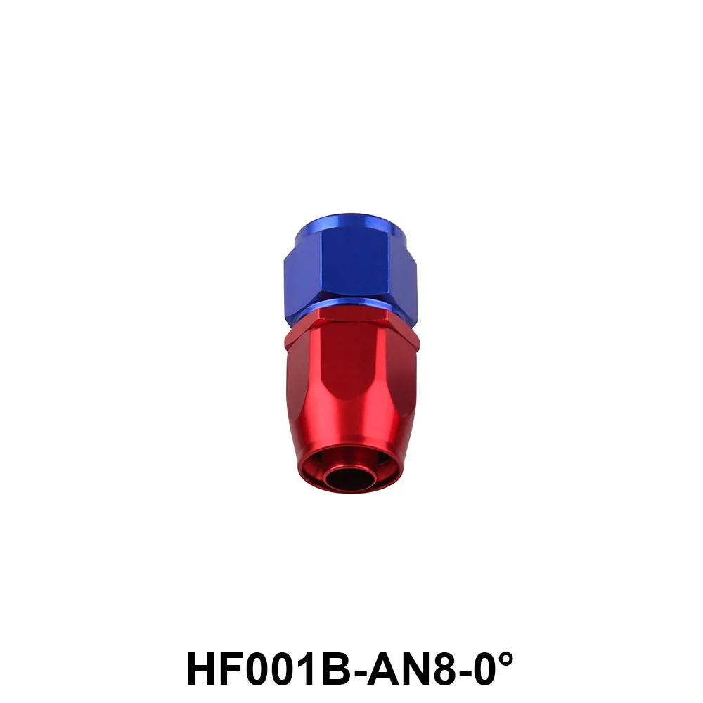 Универсальный 4 6 8 10 12 масляный/топливный/поворотный шланг алюминиевый фитинги адаптер масляный многоразовый штуцер конец шланга 4 градуса - Цвет: HF001B
