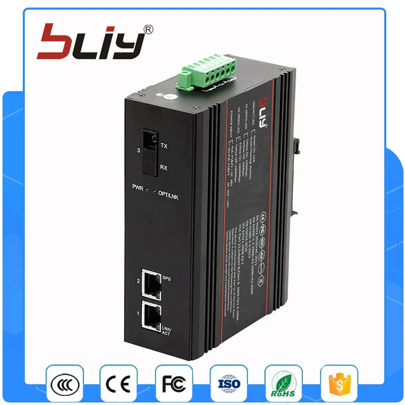 

1GX2GT SC 20km unmanaged network gigabit switch singlefiber 3 port ethernet switch with factory price