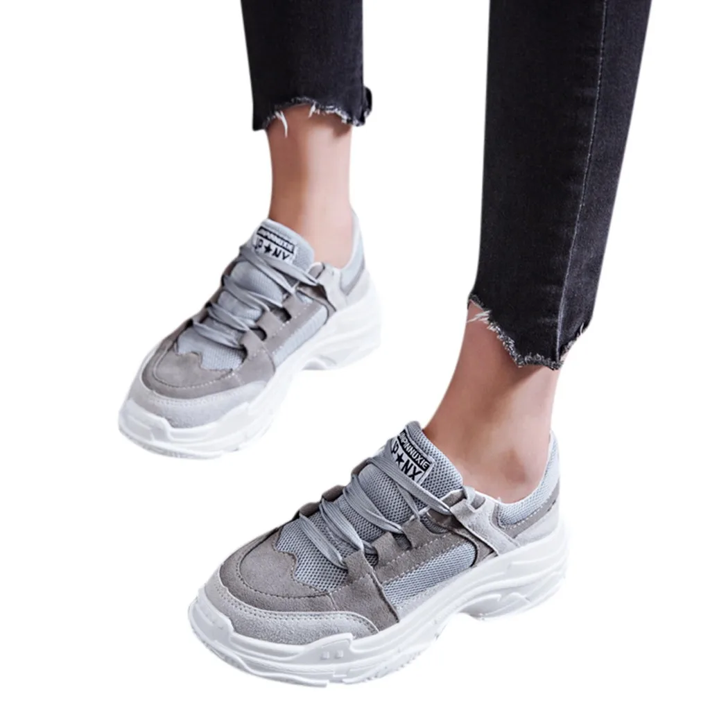 

chunky sneakers platform high sports shoes Women's Outdoor Sport Walking Shoes Height Platform Sneaker Casual Running Shoes#g3