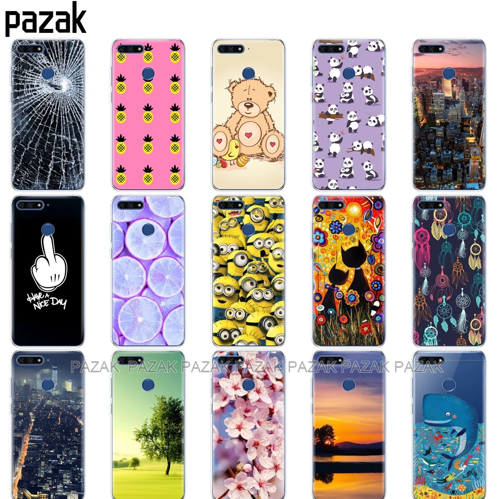 سيليكون الهاتف حافظة لهاتف huawei honor 7C 5.7 بوصة حالة غطاء لينة سيليكون غطاء من البولي يوريثان الحراري حافظة لهاتف huawei honor 7c Aum-L41 جديد تصميم