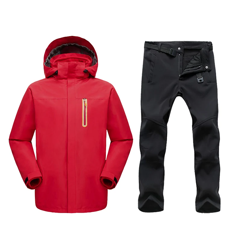 الشتاء سترة تزلج الدعاوى الرجال للماء الصوف الثلوج سترة الحرارية معطف في الهواء الطلق الجبلية التزلج على الجليد سترة بانت الدعاوى