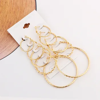 

European And American Fashion Exaggerated Size Aliexpress 5 Piece Set Earrings Set Vintage Earrings Statement Earrings Brincos