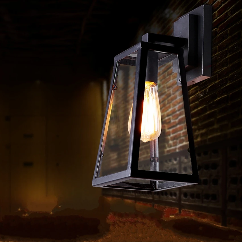 

LFH Vintage Plated Industrial Wall Lamp Retro Loft Wall Light Lamparas Pared Stair Living Room bedroom Bathroom cafe bar