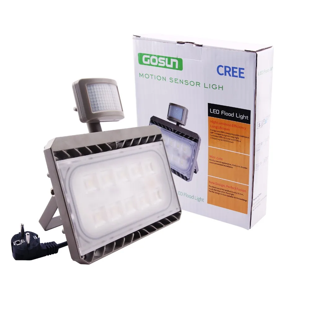 CREE LED Flood Light PIR Motion Sensor Outdoor Garden Security Work Spotlight 