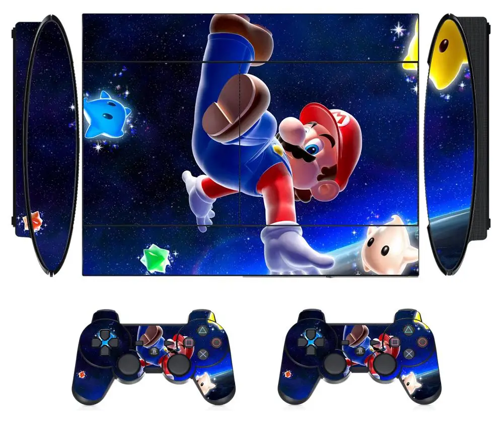 

MARI0 906 Vinyl Skin Sticker Protector for Sony PS3 Super Slim 4000 and 2 controller skins Stickers