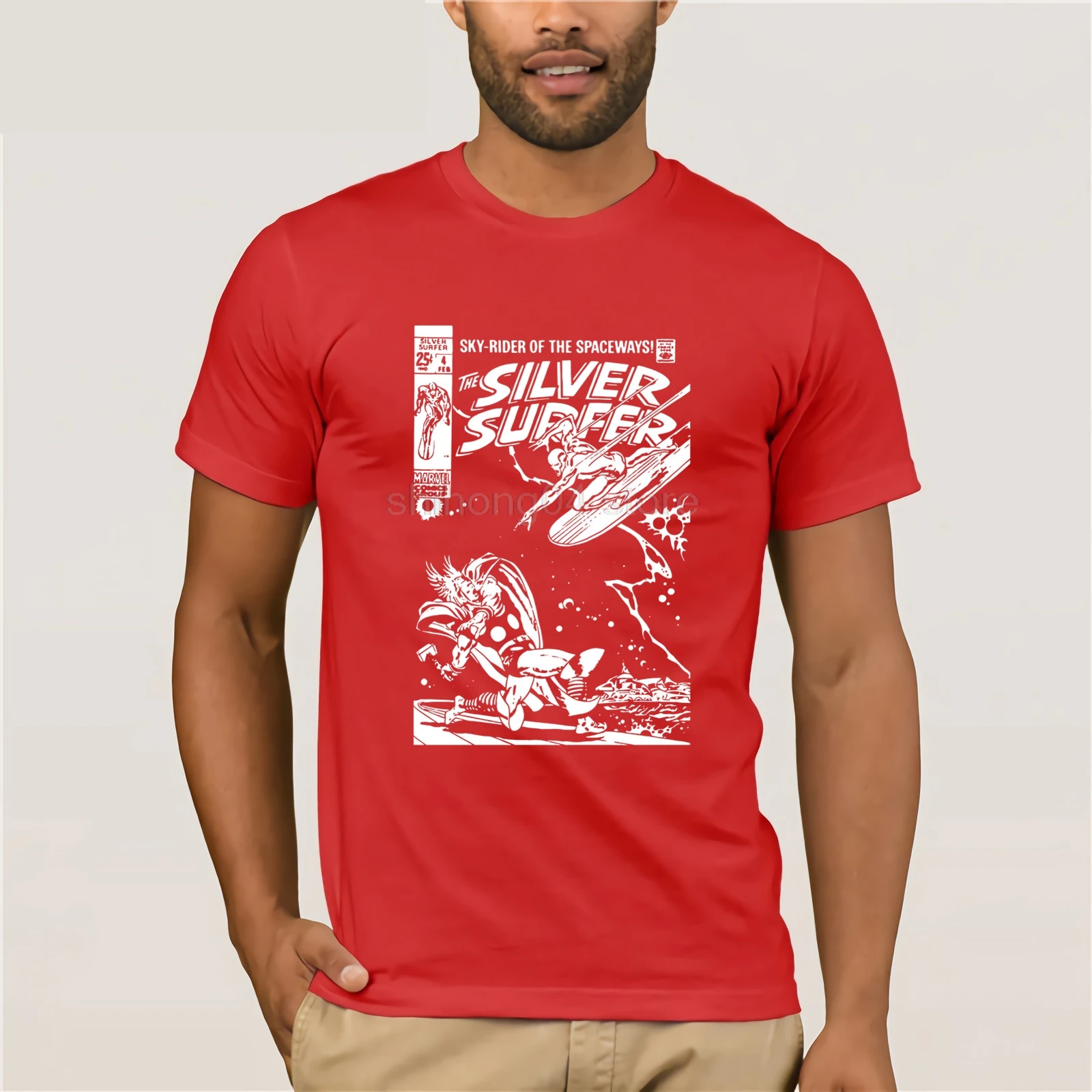 

Silver Surfer T Shirt SILVER SURFER JOHN BUSCEMA T-Shirt 6xl Basic Tee Shirt Mens Short-Sleeve Printed Funny 100 Cotton Tshirt