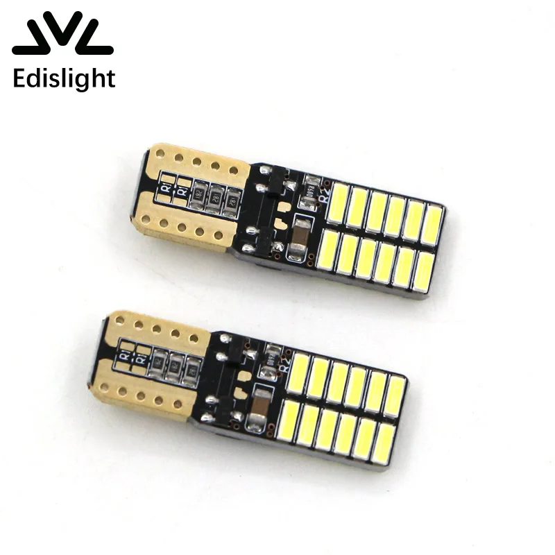 Edislight 2 шт. T10 w5w Led Canbus без ошибок внутренние Автомобильные фары супер яркие 194 168 4014