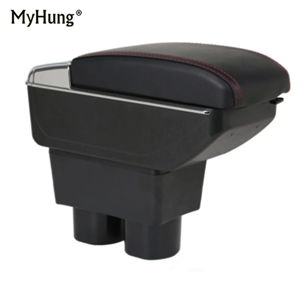 

For Nissan Tiida 2005-2014 Armrest box Central Console Arm Rest Store With Rise and Down Function content box cup holder ashtray