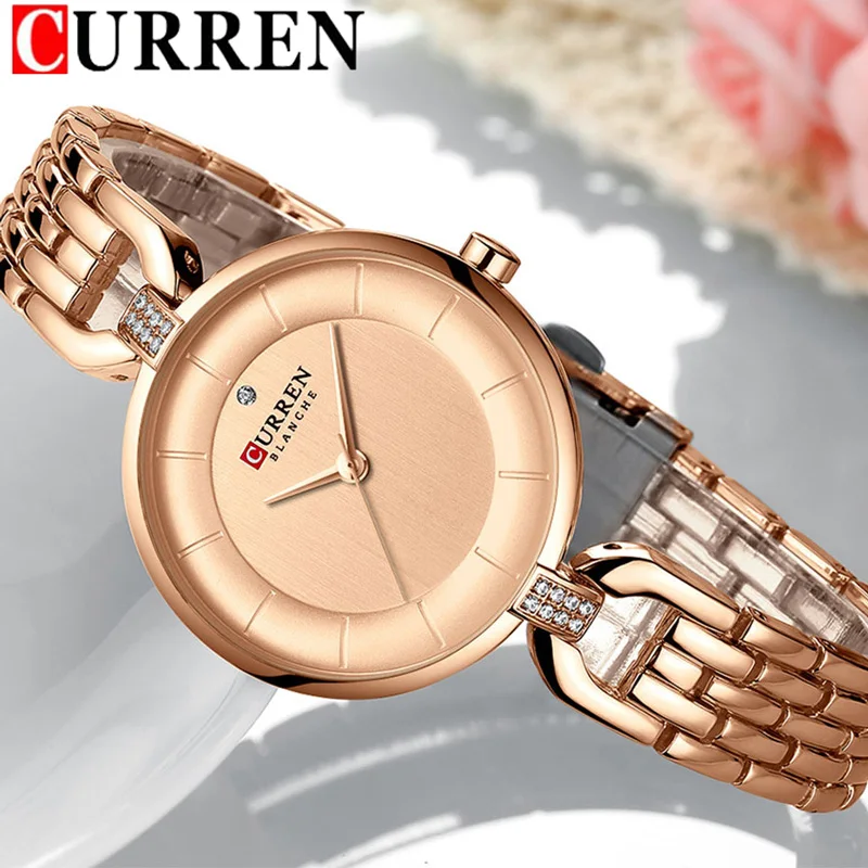 

CURREN Fashion Women Watches Top Brand Luxury Ladies Girl Wrist Watch Stainless Steel Bracelet Classic Casual Female Clock 9052