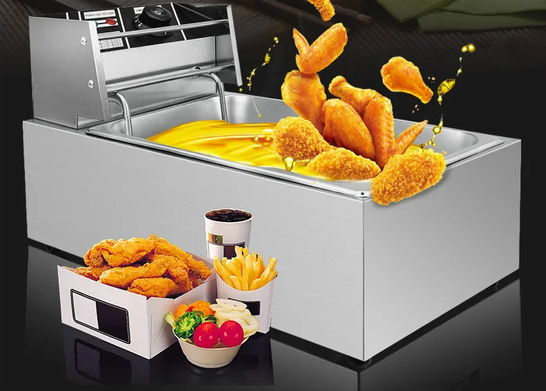 US $262.50 Electric Deep Fryers Commercial oil deep fryer electric frying stove automatic strip machine French fries Fried