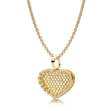 Moda de lujo serie abeja 100% 925 oro plata brillo Abeja Reina COLLAR COLGANTE encanto para las mujeres pando Charm collar joyería