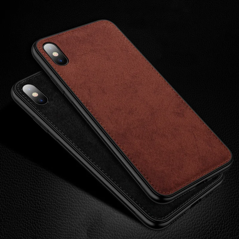 

Magnetic Fabric Cloth Case For iPhone XS Max XR X 7 8 Plus 6 6s Ultra-thin Cloth Texture Soft Silicone Phone Cases Cover