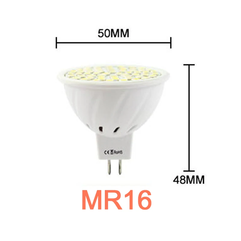 Светодиодный точечный светильник E27 Gu10 Mr16 AC/DC 12 В AC 220 В 240 В светодиодный светильник 60/80 светодиодный s 3 Вт 4 Вт светильник для выращивания лампада точечный светодиодный светильник полный спектр - Испускаемый цвет: MR16