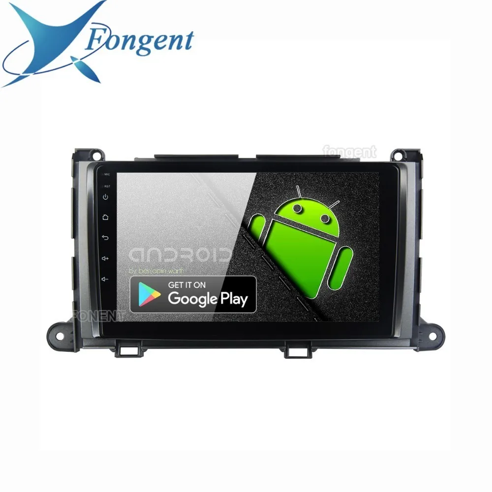 Fongent 10 2 &quotIPS 1 Din Автомобильный Радио плеер Android 9 0 для Toyota Highlander 2009 2010 2011 2012