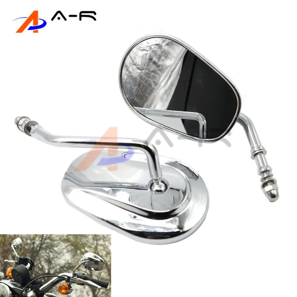 HANDLE BAR END Rearview Mirrors Glass For Harley Davidson Cafe Racer XL