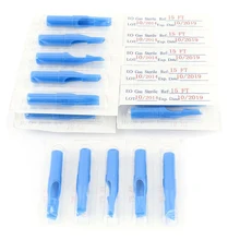 50 штук одноразовые татуировки с плоским наконечником сопла трубка 457,2 см синий цвет