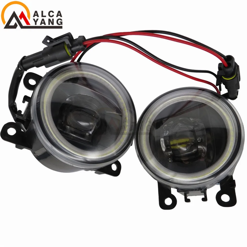 

For Suzuki Grand Vitara Alto Swift Ignis Jimny Splash 1998-2015 Angel Eye Car DRL Daytime Running Light 90mm Round Fog Lights