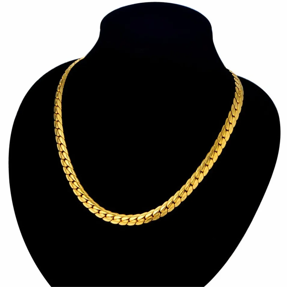 Брендовое панк золотое ожерелье-цепочка, ювелирное изделие, золотых цепей для мужчин золотого цвета, Мужская Ювелирная цепочка 2" sieraden