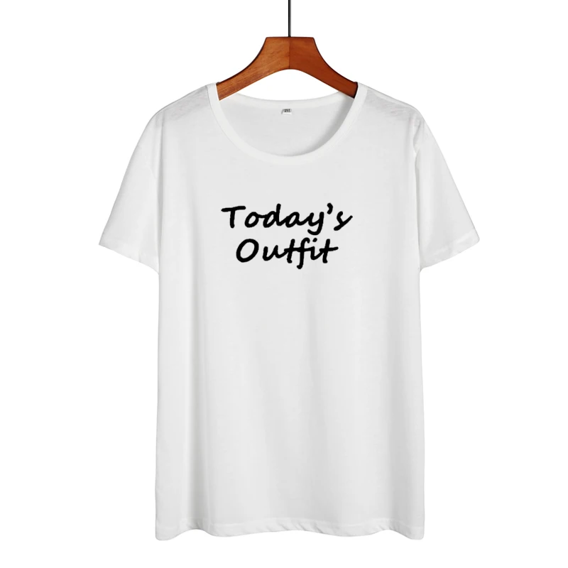 

Today's Outfit Funny Text Tshirt Streetwear Fashion Women Clothes 2018 New Black White T Shirt Hipster Hip Hop Punk Rock Tees