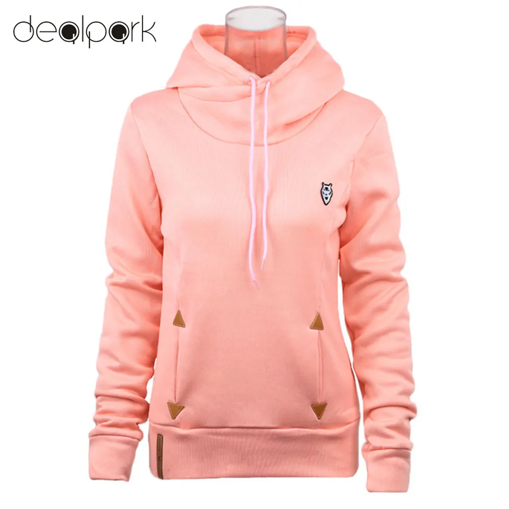 2017 Fashion Women Hoodie Sweatshirts Self tie Pockets
