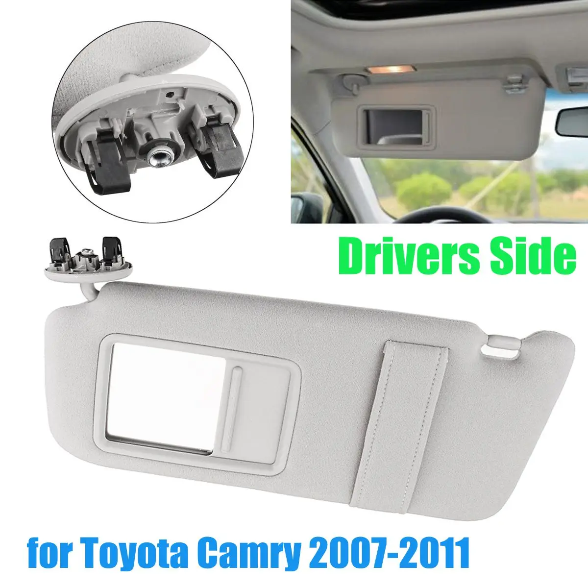 

for Toyota Camry 2007 2008 2009 2010 2011 Front Left Driver Side Sun Visor Without Sunroof