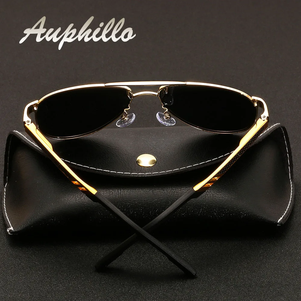 AUPHILLO Classic Retro Sunglasses Men Polarized Photochromic Sunglasses Luxury Brand Pilot Driver's Driving Sun Glasses For Men