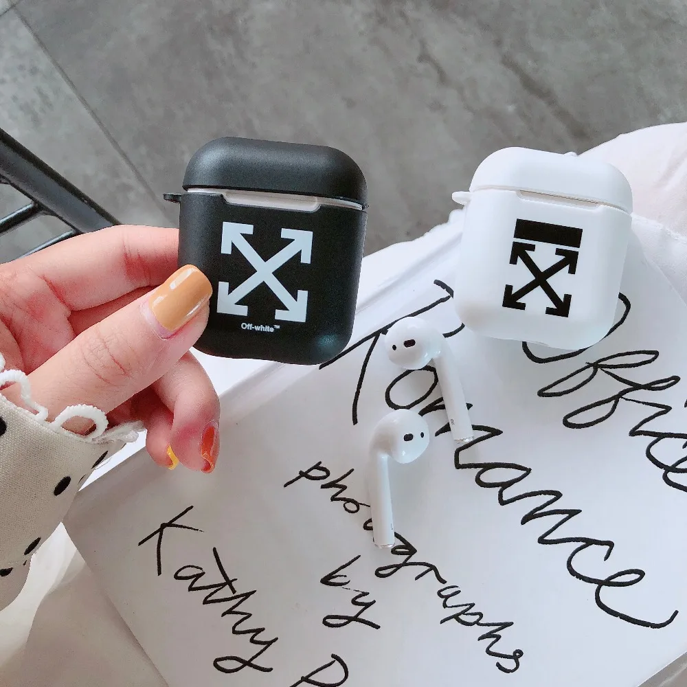Kaws OW off BB sport brand jordon Soft Case for AirPods Wireless Earphone Charging Box Cover Bag for AirPods 2 Protective