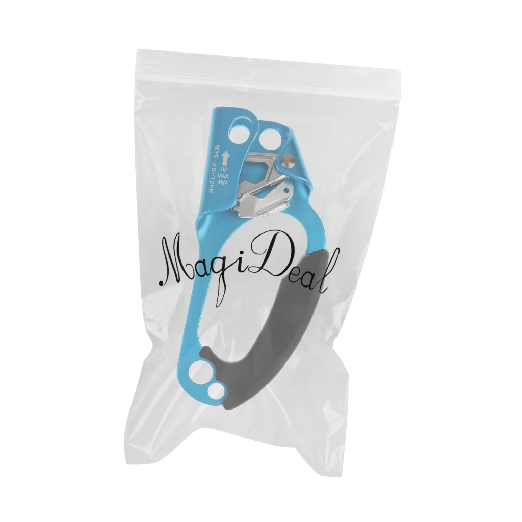 Right/Left Hand Ascender Rock Climbing Tree Arborist Rappelling Gear Equipment Rope Clamp for 8-12MM Rope for climbing hiking