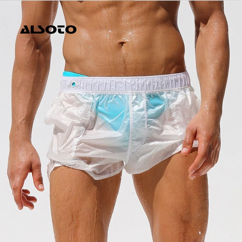 

ALSOTO Sexy Shorts Men Casual Mens Shorts Fully Transparent Bermuda Masculina Man Maillot De Bain Short Hombre