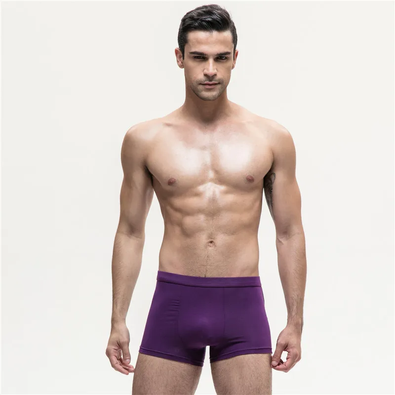 

Men Boxer Underwear Boxers Men's High Elastic Convex Seamless Silk Waist Slim Large Male Boxer Pant