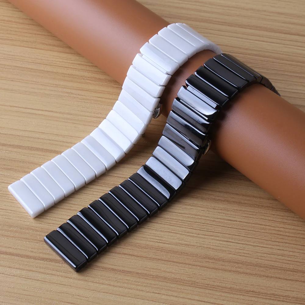 Meiliqing Watchbands fit Luxury wrist smart watches bands Ceramic Strap