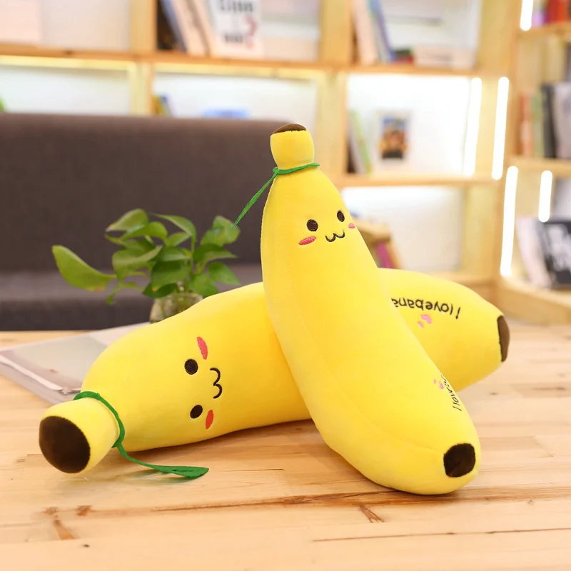 40/60/80CM Cartoon Banana Plush Toy Soft Plant Banana Pillow Super Soft Kids Toys Baby Kids Home Decoration Christmas Gift