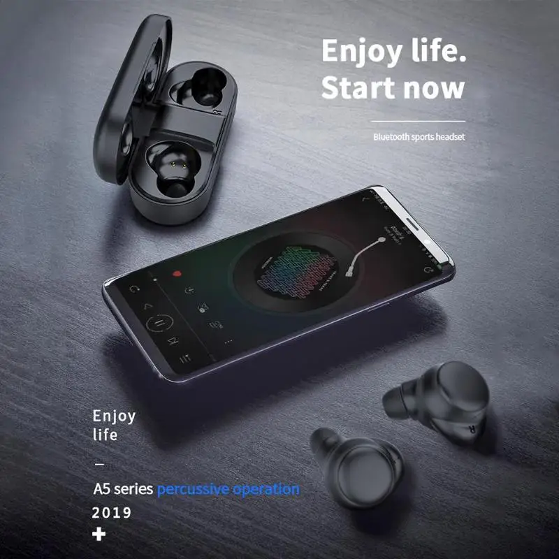 A5 Bluetooth 5,0 беспроводные наушники TWS стерео гарнитура