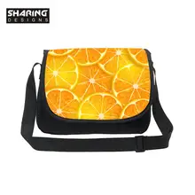 Модная Джинсовая сумка-мессенджер с изображением арбуза и фруктов для девочек-подростков, женские детские сумки на плечо, mochila feminina