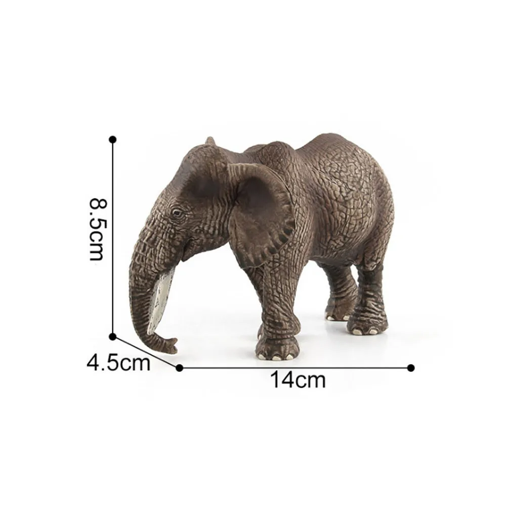 Ролевые игры игрушки фигурка модель слона Обучающие игрушки эмалированные коллекторы животных подарок для детей Прямая A8724