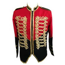 HCF Air для мужчин 1 шт. ручной вышивкой пуговицы Slim Fit Красный костюмы куртка для сцены или вечерние