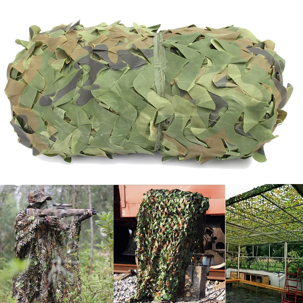 

Garden Patio 6x4m Sunshade Cloth Canopy Shelter Military Army Camo Hunting Hide Camp Cover Net Woodland Camouflage Netting